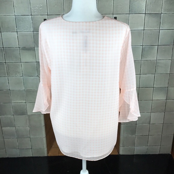 Calvin Klein Checkered Blouse Size L - Picture 4 of 4